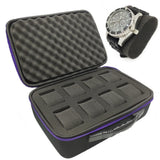 8 Slot Watch Box Sponge Watch Storage Organizer Protective Safety Canvas Shockproof EVA Storage Case for Most Watches