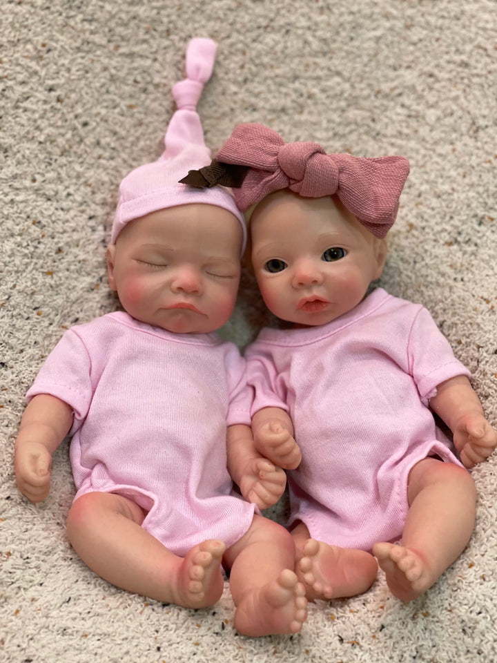 AnjoDoll 10Inch Silicone Girls Whole Body Soft Solid Silicone Reborn Doll Handmade Painted Washable Play Dolls Toys For Gifts