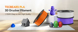 TECBEARS pla 3D filament Printer PLA 2KG 1.75mm ±0.02mm Environmentally friendly, smooth and bubble-freefilament FDM DIY Gift