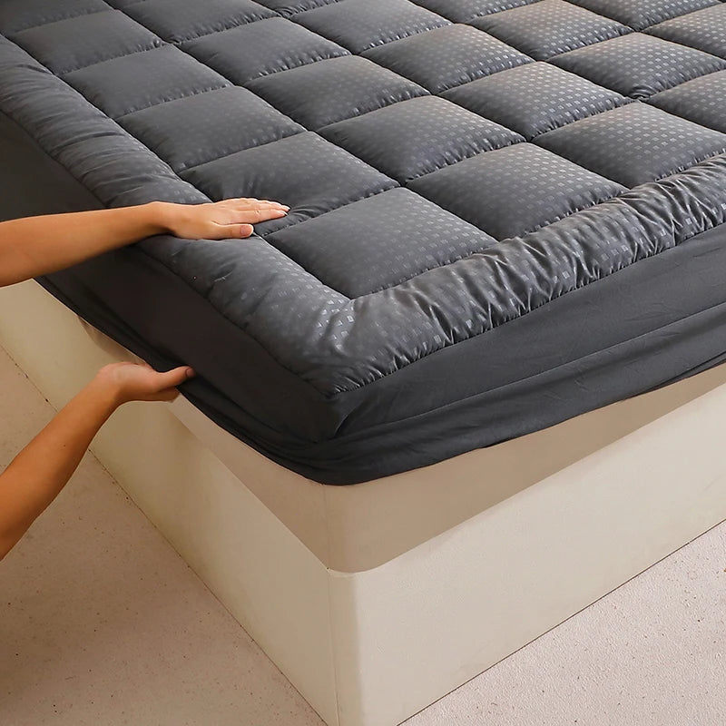 Twin Full Queen King Dark Grey White 360g Per Square Meter Filling Mattress Topper Mattress Protector Cover