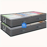 Under Bed Storage Containers Ample Quilt Storage, Dustproof, Space Saving, Convenient Under Bed Solution Closet Organization