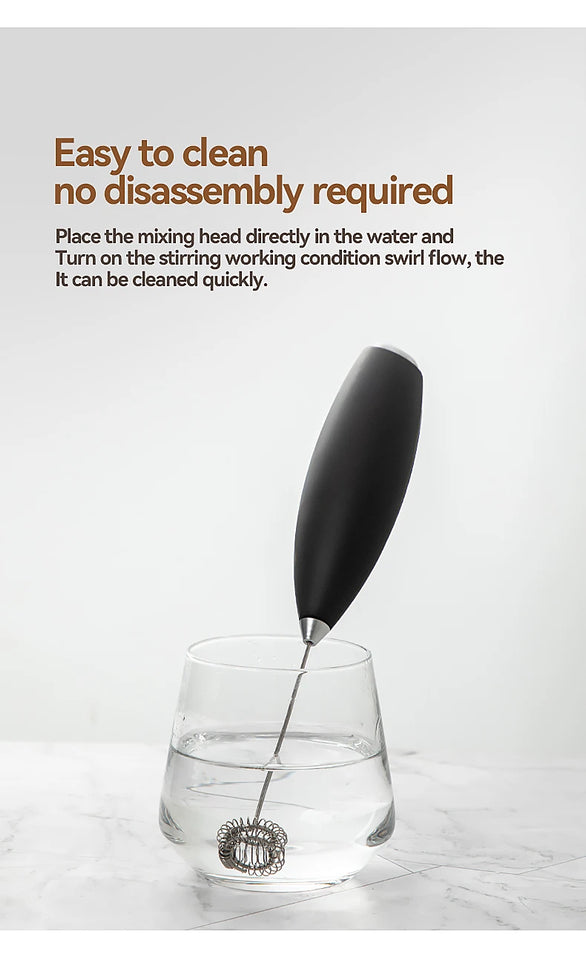1PC Electric Egg Beater Milk Frother Wireless Handheld Coffee Cappuccino Frother Household Mini Whisk Mixer