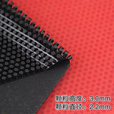 Long Pimples German REACH Table Tennis Rubber Red/Black OX 3.0mm Height Big Particles Table Tennis Rubber Sheet Strong Rotation