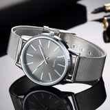 Fashion Women Watches Luxury Metal Analog Quartz Wristwatch Sliver Mesh Belt Simple Elegant Ladies Watch Relogio Feminino