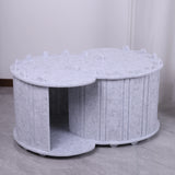 Cat Tunnel Bed Felt Peekaboo Cat Cave Semi-enclosed Foldable Pet House for Indoor Cats