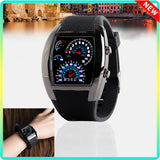 Barrel shaped Men's watch Fashion Sport LED Dashboard Pattern Dial Digital Wrist Watch Gift Digital LED Sports Watch Gifts Mens