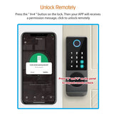 IP66 Waterproof Tuya Wifi Fingerprint Smart Door Lock Outdoor Gate TTLock Bluetooth Password Card Electronic Rim Lock For Home