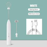 Electric Milk Froth Stirrer Wireless Coffee Whisk Handheld Egg Beater Cappuccino Foam Stirrer USB Portable Kitchen Tools Frother