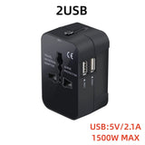 Universal Travel Adapter EU UK US AU AC Power Charger Adapter Global Conversion Plug Dual USB PD Port Travel Conversion Socket