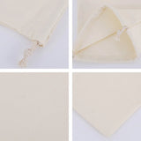 Cotton Drawstring Storage Bag White Canvas Bags for Candy Gift Package Pouch Reusable Home Sundries Organize Dustproof Sacks