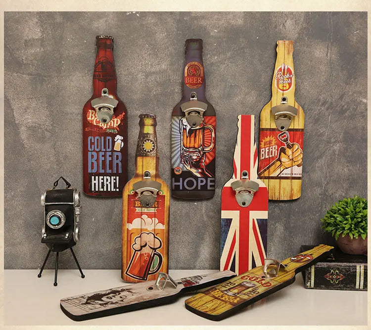 Bottle Opener Restaurant Wall Creative Decoration Item Bar Restaurant Barbecue Shop Hanging Piece Unique Bottle Opener