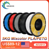 5KG PLA PETG TPU Filament 1.75mm High Quality 3D Printing Material Degradable Eco-friendly For 3D Printer Plastic 5 Rolls