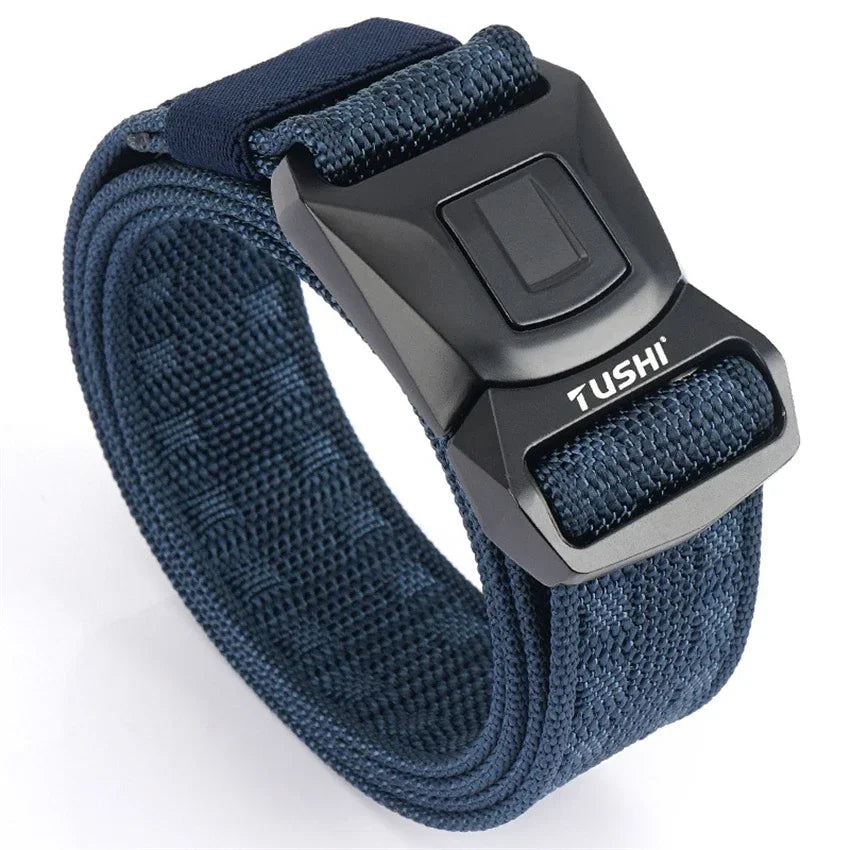Solid Quick Release Metal Buckle Canvas Tactical Belts Comfortable Webbing Waistband Outdoor Corps Training Hiking Belt For Men