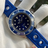 STEELDIVE Automatic Mechanical Strap Replacement Watch Bands Automatic Dive Watches Blue Rubber Strap 20/22mm