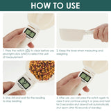 Pet Food Measuring Scoop with LED Display Feeding Spoon Kitchen Scale Portable Daily Meals Pet Dog Food Gadgets for Kitchen