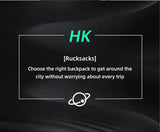 HK Men's Fashion 15.6" Laptop Backpack Waterproof Work Backpacks Teenage Student Charging Travel Shoulder Bag Women's Backpack