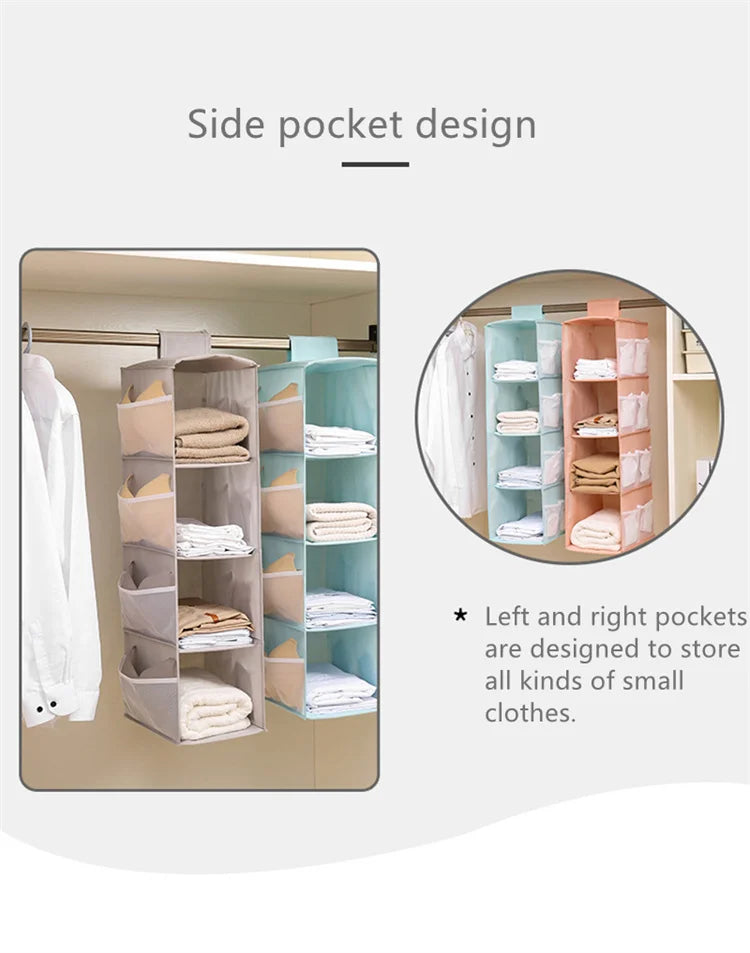 Hanging Storage Closet Clothes Organizer Wardrobe Jeans Sweater Pants T-shirt Home Bedroom Cabinet Organization Dressing Room