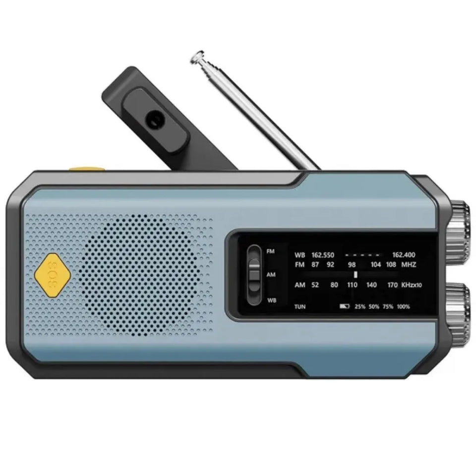 STONEGO Emergency Radio Solar Power Hand Crank Radio Global Receiver High Quality LED Torch Reading Light SOS Alarm 2000mAh