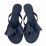 Summer Beach Sandals for Women Slippers New Pure Color Slip on With Bow Tie Adult Flat Bottom Flip Flops Walking Thong Sandals