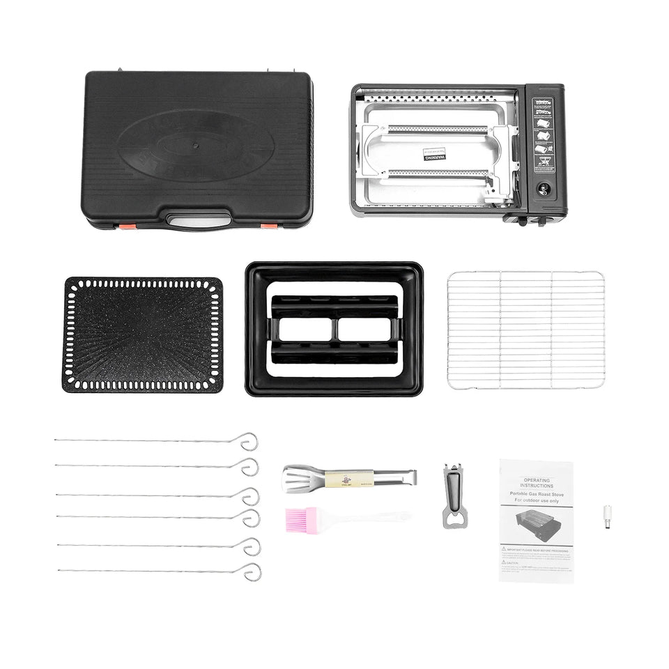 Portable Camping Grill Gas Stove Butane Gas Stove For Camping, Traveling, Trekking  0.25-0.3mpa 41.5*28*11cm