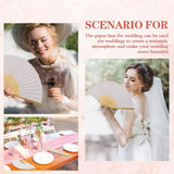 1-50PCS Paper Bamboo Folding Hand Fan Wedding Personalized Fans Party Decor Art Craft DIY Folding Fan for Wedding Party Decor