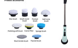 Electric Spin Scrubber 9-in-1 Cordless Rechargeable with 9 Brush Heads, Multipurpose Cleaner for Bathroom Kitchen Floor