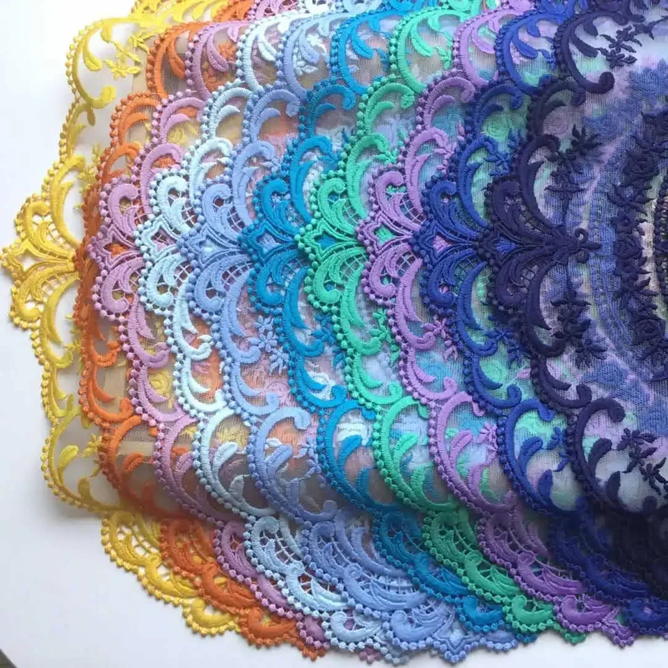 New Oval Lace Embroidery Table Place Mat Ins Christmas Pads Cloth Placemat Cup Coffee Tea Coaster Doily Kitchen Table Decoration