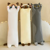 15 Styles 50-150cm Long Cat Plush Toys Stuffed Soft Pause Office Dog Doll Bed Sleepping Pillow Home Decor Birthday Girls Gifts