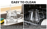 Bincoo 400ML Clear Glass Coffee Carafe Heat Resistant Visual Brewing Control Easy Sharing Pour over Coffee Maker