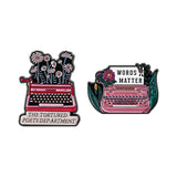 2-6pcs/set Hobby Collection Enamel Pins Reading Book Iced Coffee Knit Brooch Hiking Badges Music Korean Girls Band Jewelry