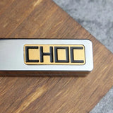 Chocolate EDC Fingertip Straight Push Metal Push Cards Decompression Desktop Toy Gift Office Desk Toys Stress Relief Toys