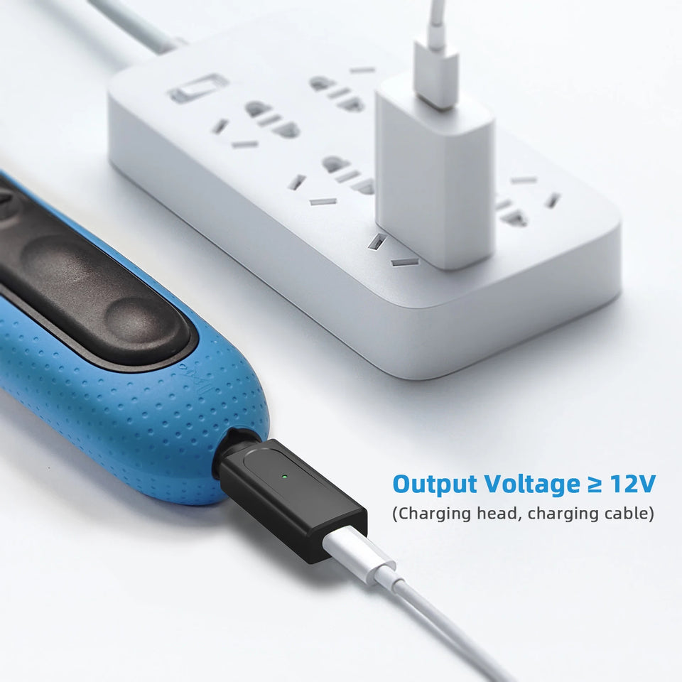 YUKU 12V Type-C Shaver Charger Adapter Charging Converter Fit for Braun Series 3 5 7 9 6 XT5 Electric Shaver Charger Replacement