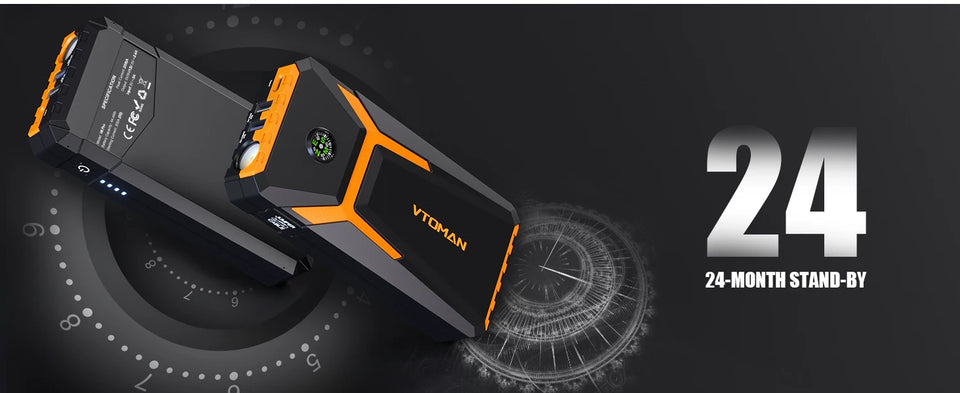 VTOMAN V6 Pro Car Jump Starter Power Bank 2000A Car Battery Charger Auto Emergency Booster Starting Device Jump Starter
