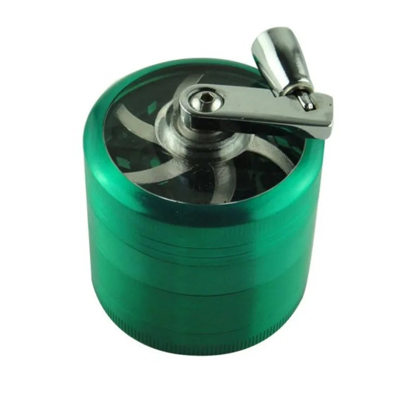 40mm Metal Grinder and Crusher: 4-Layer Hand Crank with Metal Handle - Suitable for Grinding Herbs, Spices, Cinnamon, Ginger