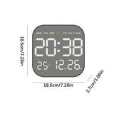 Metal Brushed Wall Clock Multifunctional Electronic Clock LED Electronic Alarm Clock Minimalist Alarm Clock LED Electronic Clock