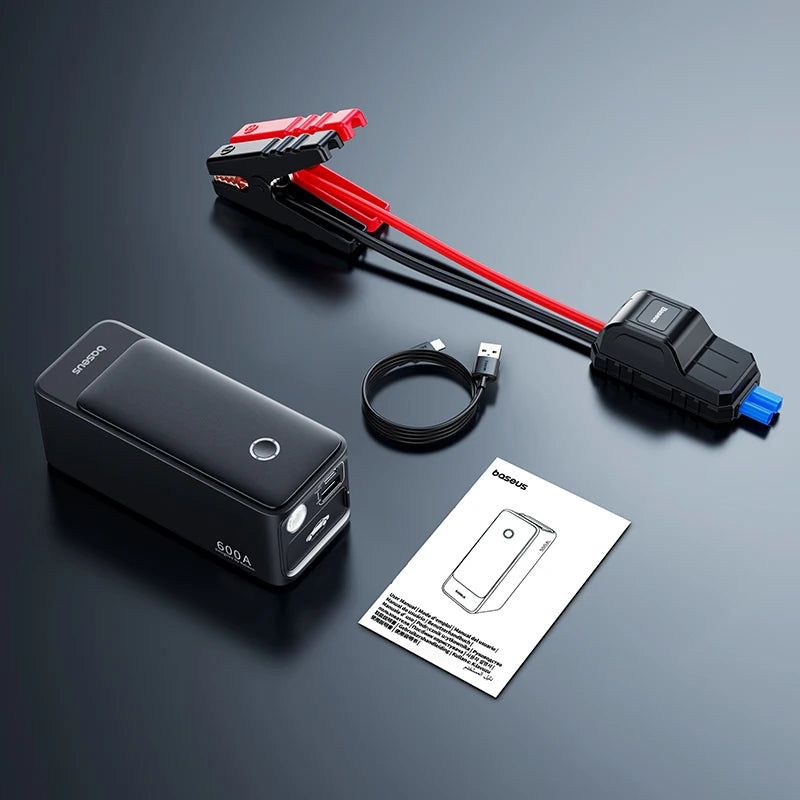 Baseus 600A Car Jump Starter Device Power Bank 6000mAh for Car Battery Emergency Starting Petrol Diesel 12V Car Booster Starter