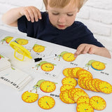 Montessori Toy Snail Clock Educational Toys Hour Minute Second Cognition Matching Puzzle Toys Kids Early Preschool Teaching Aids