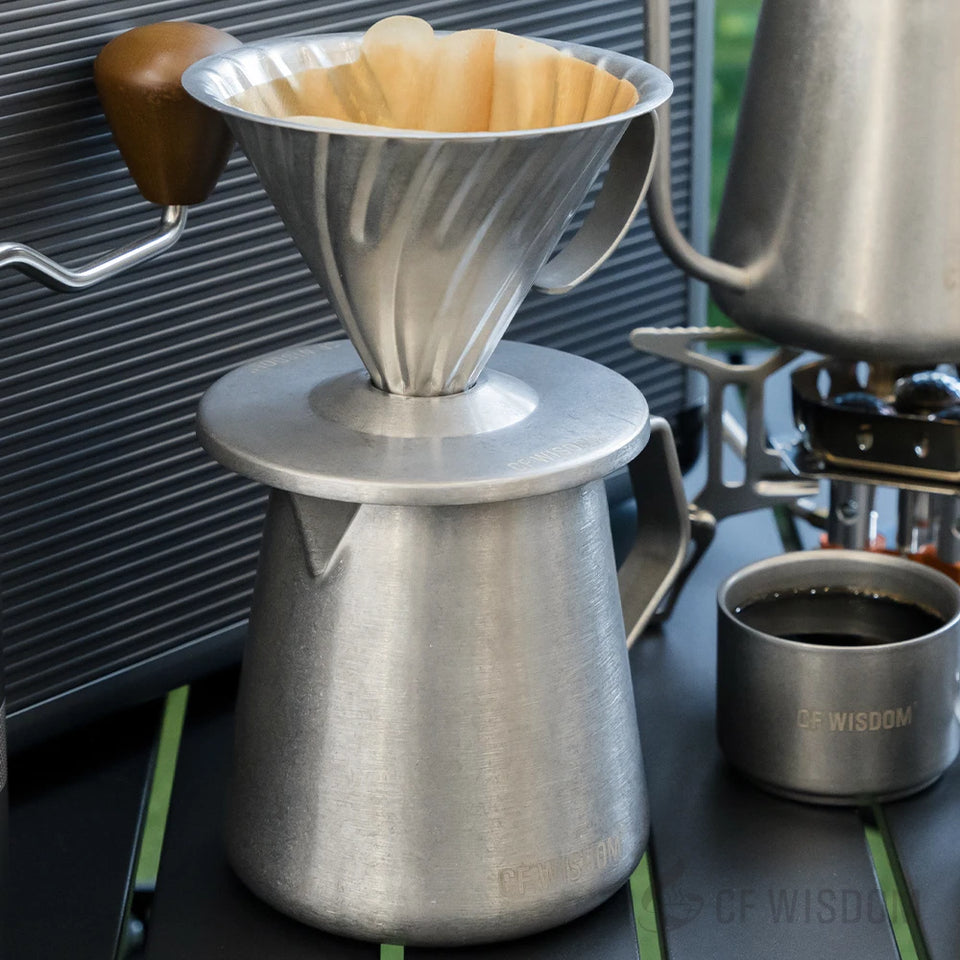 CF Wisdom Retro Style Sharing Pot，Coffee Sharing Pot, Hand Coffee Sharing Pot, Drip Coffee Pot, Home Coffee Utensils