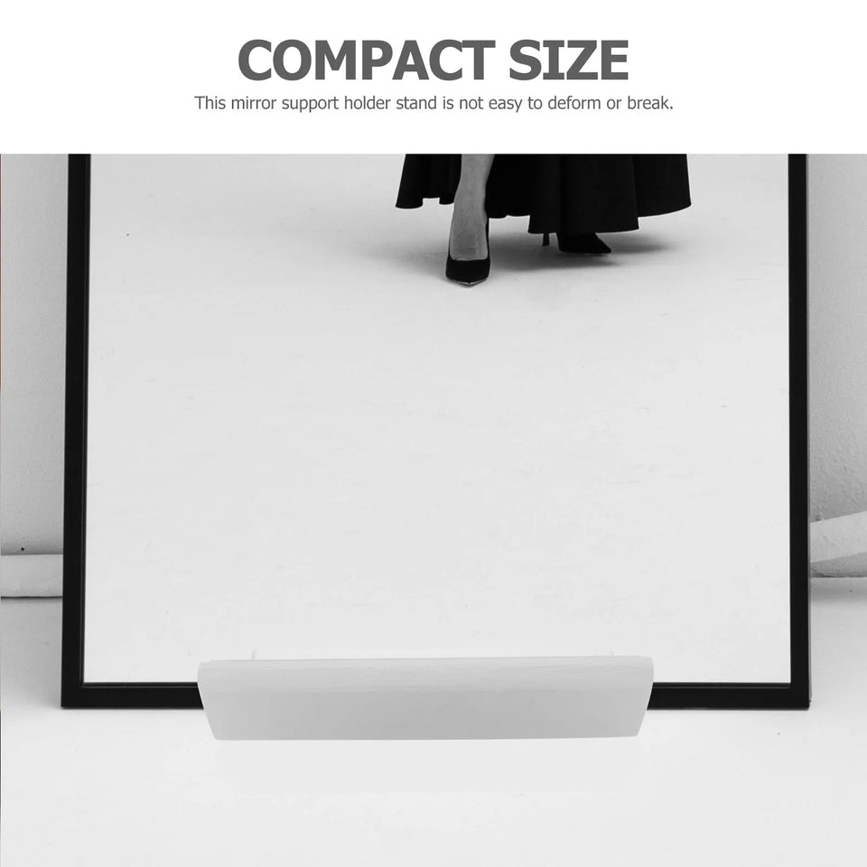 Floor Standing Mirror Support 1Pc Full Length Large Base 25x8 Wood Stand Display Holder Anti Slip Pad Modern Storage Tool