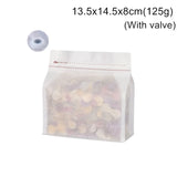 StoBag 50pcs White Cotton Paper Coffee Beans Packaging Bag with/No Valve Sealed for Powder Nuts Storage Stand Up Reusable Pouch