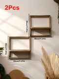 Wooden Display Shelf Floating Shelves Rustic Wood Shelves Wall Storage for Bedroom Kitchen Over Toilet Small Wall Mounted Gifts