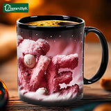 Starry Sky Temperature Sensitive Color Changing Ceramic Mug Love Confession Coffee Cup Breakfast Cups Household Drinkware