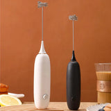 Handheld Egg Beater Battery Powered Cappuccino Frother Mixer Mini Electric Milk Foamer Blender Wireless Coffee Whisk Mixer