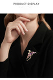 New Bathing Fire Phoenix Rhinestone Brooch Pendant Fashion Animal Sparkling Crystal Pins Clothes Bags Accessories Jewelry Gifts
