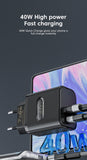 40W USB Type C Charger Dual Port QC4.0 PPS PD 20W Quick Fast Charging Mobile Phone Charger Adapter for iPhone Samsung Xiaomi