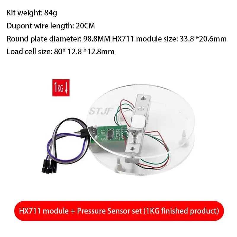 Digital Load Cell Weight Sensor HX711 AD Converter Breakout Module 1KG-20KG Portable Electronic Kitchen Scale for Arduino Scale