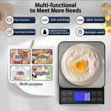 Digital Kitchen Scale 0.1g High Precision 3kg/5kg/10kg Home Waterproof Stainless Steel Electronic Balance Food Weighing Scale
