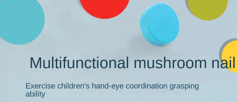 Children's Early Learning Puzzle Interactive Toys, Mushroom Nail Game, Intelligence Puzzle, Color Recognition