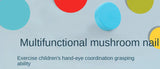 Children's Early Learning Puzzle Interactive Toys, Mushroom Nail Game, Intelligence Puzzle, Color Recognition