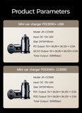 Joyroom 30W Car Charger Adapter PD QC3.0 Mini USB Charger Fast Charging Phone Charger for iPhone Samsung Galaxy Car Accessories
